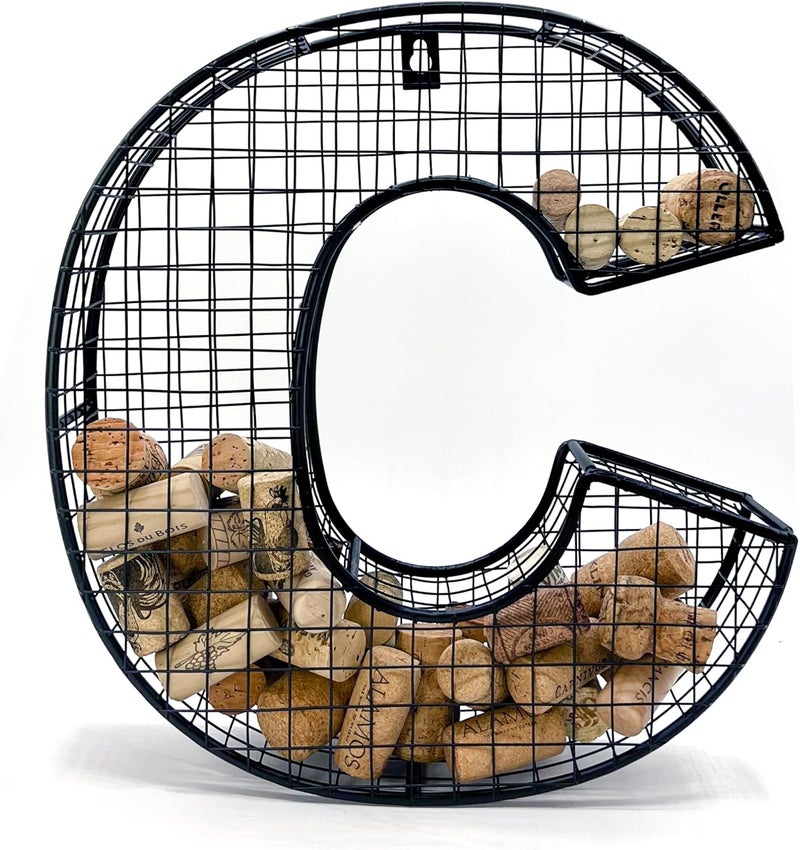 Oeno Wine Cork Holder Metal Display Collector Full Alphabet Display Letters & More (C) - Image 1